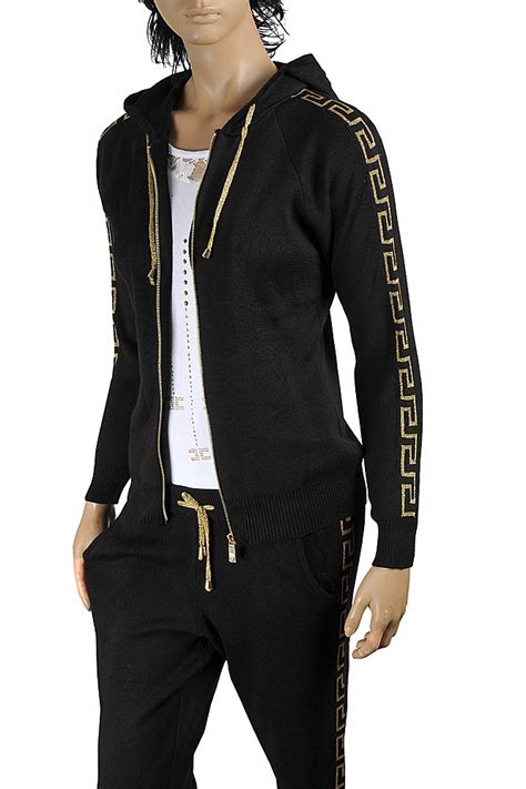 versace tracksuit black